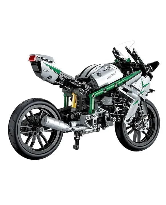Image of CIRBOX Technic Racing Motorbike Building Blocks Set - 589 Pcs DIY Motocross Bike Model Kit | STEM Construction Toy for Kids & Adults (Age 6+ Years)