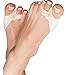 DERMATEST: SEHR GUT - Verbesserte Hallux Valgus Zehenspreizer [6x] mit einstellbarer Spreizwirkung, inkl. E-Book - Version 2.0, transparent, 0% BPA