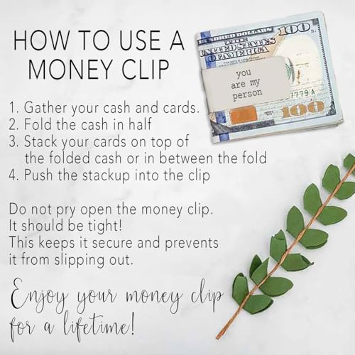 You Are My Person Money Clip, Stainless Steel Money Clip, Valentine's Day Gift for Husband, Anniversary Gift for Boyfriend, Birthday Gift for Him3