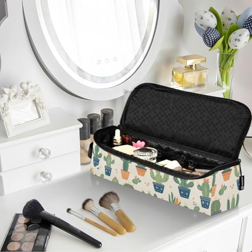 Bolsa de Viaje Gigantic Cacti Mint Cream para Herramientas de Cabello con Mat de Resistencia al Calor Removible para Planchas y Rizos miniatura 6