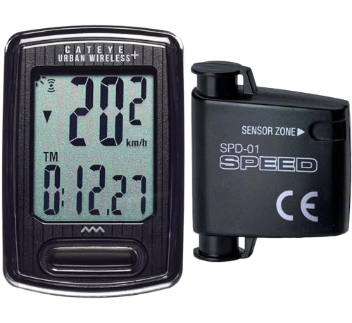 CATEYE Urban Wireless+ Bike Computer – Wireless Speedometer with Backlight,