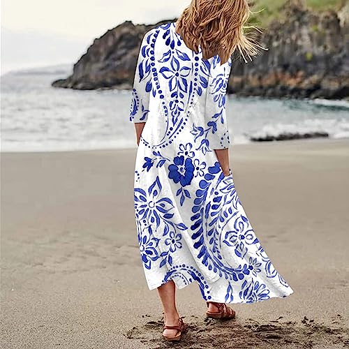 HXHYQKP-34-Length-Sleeve-Plus-Size-Dresses-for-Curvy-Fall-Dresses-for-Women-2024-Cotton-Linen-Dress-Pocket-Dress
