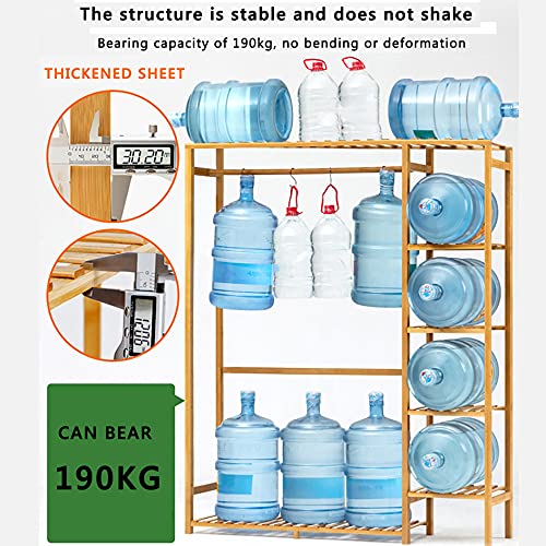 Yyhj Bamboo Clothing Racks For Hanging Clothes,Multi-Functional Wooden Garment Rack,6 Tier Storage Shelves Hanging Hanger Rack,For Bedroom Entryway Cloest Laundry Organizer (Size : 12330145Cm) #TOP2