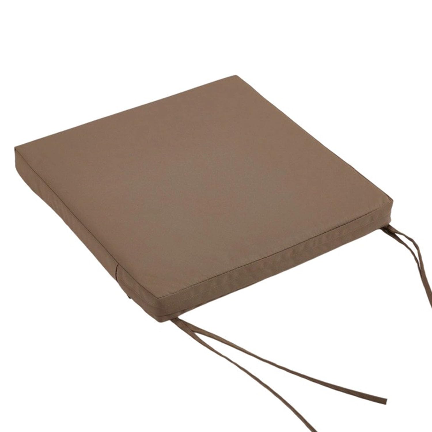 JORTUIO Outdoor Chair Cushions Waterproof Patio Chair Seat Cushions 14/15/16/18/20inch Chair Pads with Ties for Outdoor Furniture, for Garden Chair Cushion Replacement(Light Coffee,35x35x5cm)