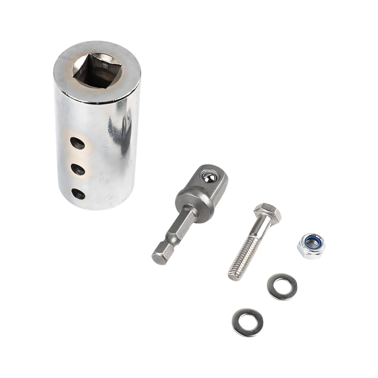 Yjcnelcr A Torques Drill Dapter Trailer Jacking Drill Dapter With 1 / 2Inch Socket Bit For 1Inch Drive Shaft Compatibility Car Jacking Socket Converter