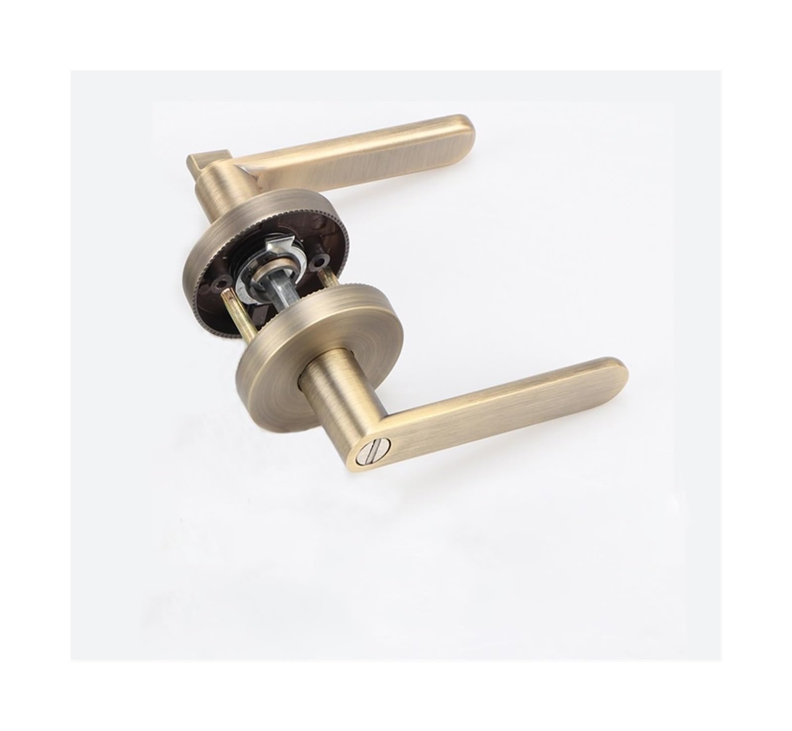 SJLOYNWQ Interior Door Lock Three-Pole Handle(Bronze - Keyless)