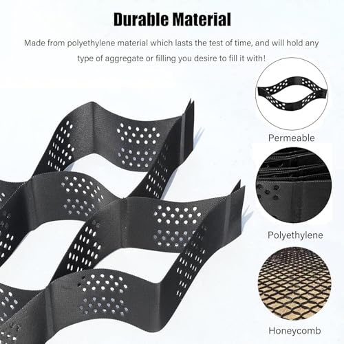 Géo-grille de support de base pour allée carrossable en PE - 3