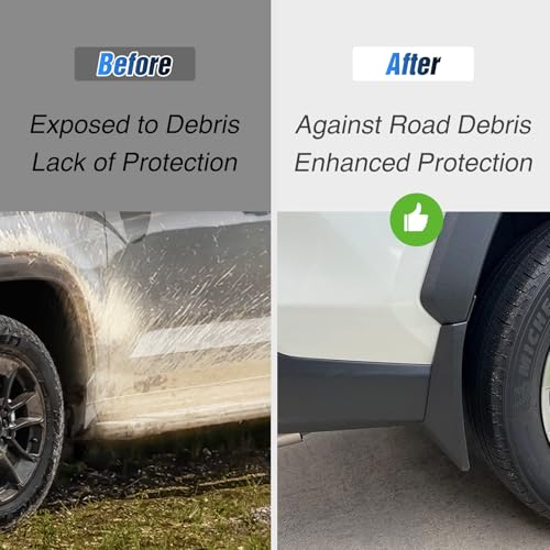 Image of Nilight Mud Flaps Splash Guards for RAV4 2019-2026 | No Drilling Precision Fit Exterior Accessories Heavy-Duty Splash Guards Protection, Front & Rear Set