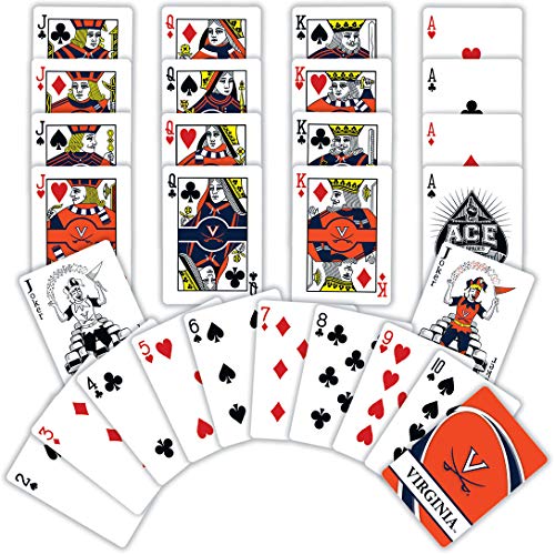 Image of MasterPieces Family Games - NCAA Virginia Cavaliers Playing Cards - Officially Licensed Playing Card Deck for Adults, Kids, and Family