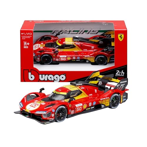 Bburago - Ferrari 499P Winner 2024#50, Coche en diecast a Escala...
