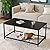 SAYGOER Black Coffee Table Simple Modern Rectangular Center Table Open Space Minimalist for Living Room Home Office Industrial Cocktail Tables, Easy Assembly, 39.37 x 19.69 x 17.72