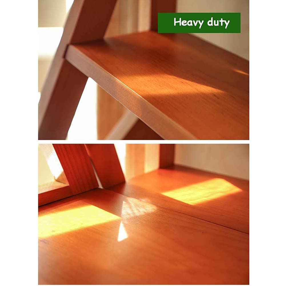 Taburete Plegable de 4 peldaños Taburete de Madera para niños, Taburete de Escalera Multiusos para niños para Dormitorio/baño/Inodoro/Cocina, etc. Carga máxima 150 kg