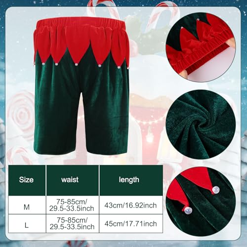 Eurzom Christmas Elf Shorts Men Santa Boxer with Hat Holiday Boxers Pants for Adult Party Favors3