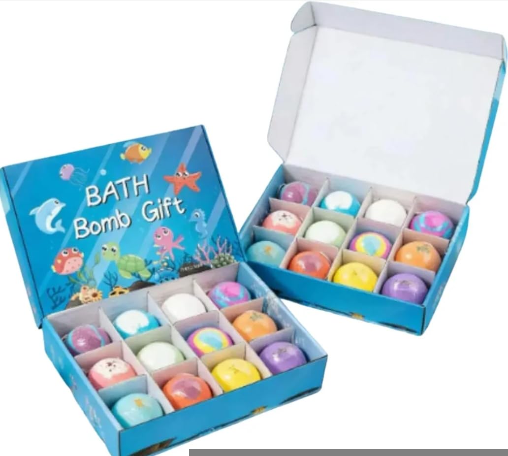 Kids Surprise Bath Bomb Gift Set, Colorful Fizzing Balls with Hidden Mini Toys Inside, Pack of 3-image-32