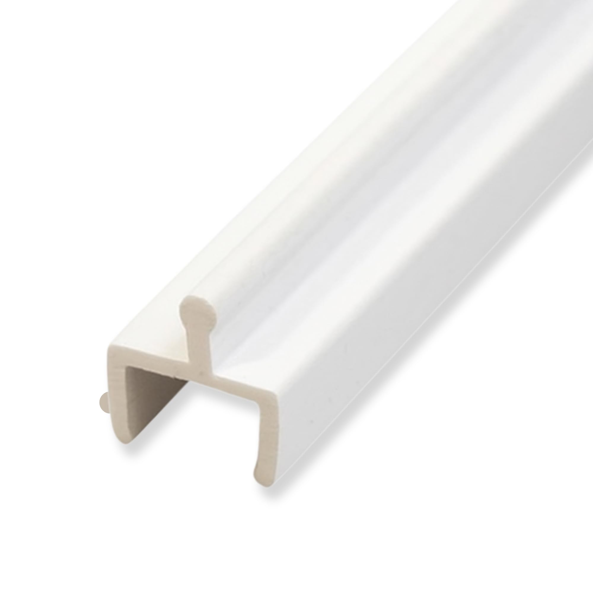 KC Hardware Vinyl Sliding Screen Door Track, 96 Inch, Sliding Door Bottom Track Replacement, Patio Screen Door Repair Guide - White Vinyl