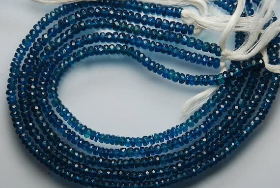 Apatite Bleue Néon Naturelle Rondelles 4.5mm pour Créer un Cadeau d'Anniversaire Unique
