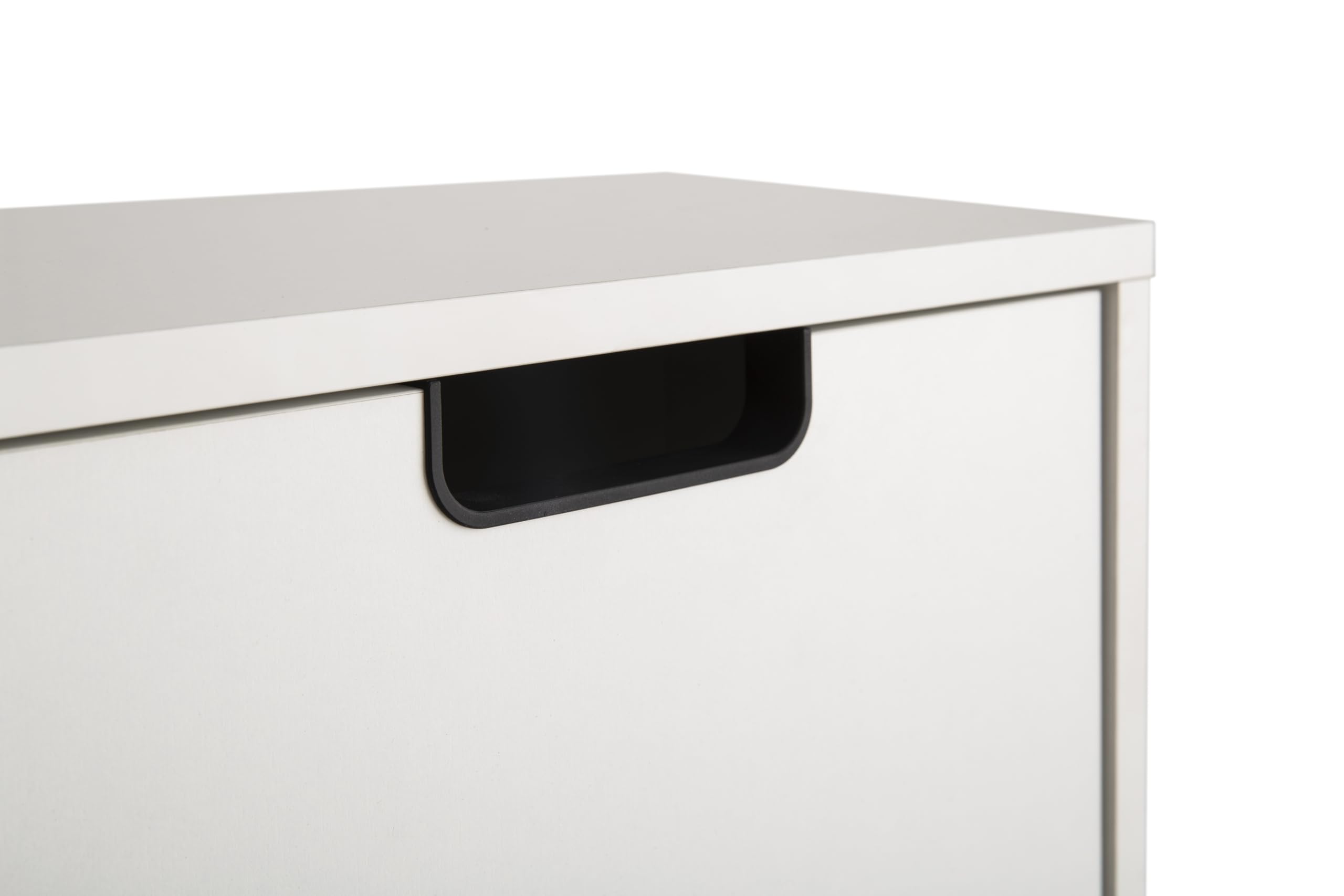 Schildmeyer Highboard Ryker 160036, Mattweiß/Akustikpaneel Optik, 59,8 x 19,5 x 124 cm