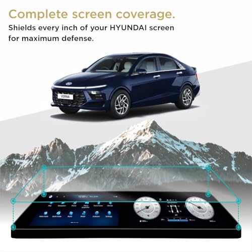 Image of Spartan Shield MATTE Screen Protector For Hyundai Verna 2026 Facelift || Fits Top-End HX10 Model || 10.25 Inch Dual-Screen Infotainment & Instrument Cluster Protector || Anti Scratch | Water Repellant | HD Clarity | High Touch Sensitivity | Bubble Free Installation || New VERNA 2026+ Car Stereo Film || Android TouchScreen Accessories [Not Tempered Glass]