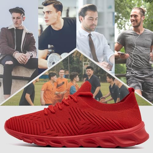 Image of Running Shoes for Men Non Slip Tennis Gym Sneakers Lightweight Breathable Mesh Athletic Shoe Comfortable Casual Workout Walking Shoe for Outdoor Travel Work and Daily Use