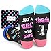 HAPPYPOP Singing Gifts for Singers - Music Themed Socks for Teen Girls, Singing Lover Gifts for Women