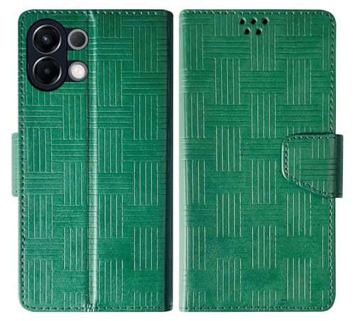 Image of SBMS Flip Cover for Oppo K13 5G Back Cover Case with Magnatic Closure | Inbuilt Stand | Card & Money Pocket (MatGreen)
