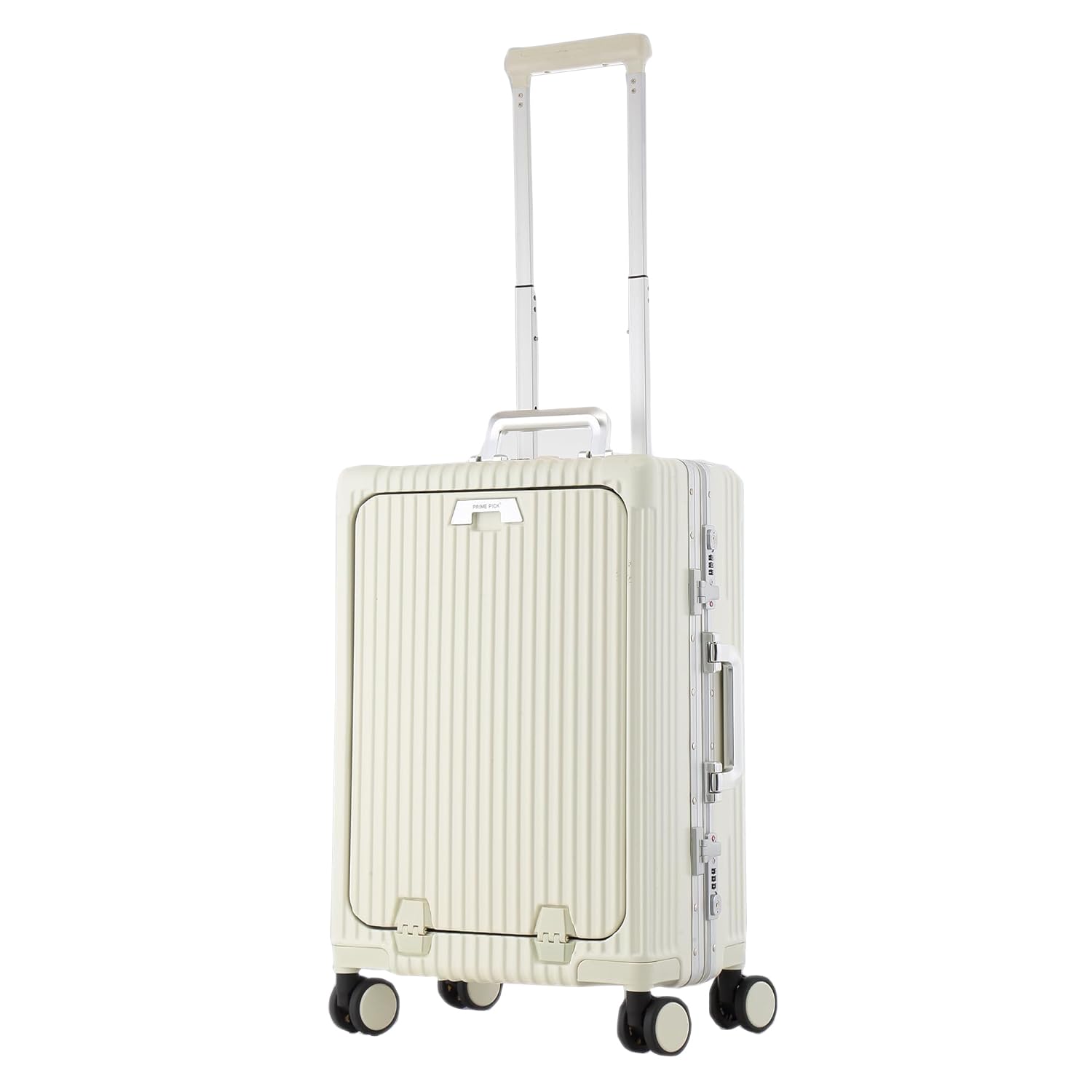 with Check-in Polypropylene (PP) with USB Port, Cup Holder and Laptop, Lightweight Suitcases with TSA Lock, Travel Luggage Hard Shell Lightweight Rolling Suitcases (20inch/50cm) (White)-image-40