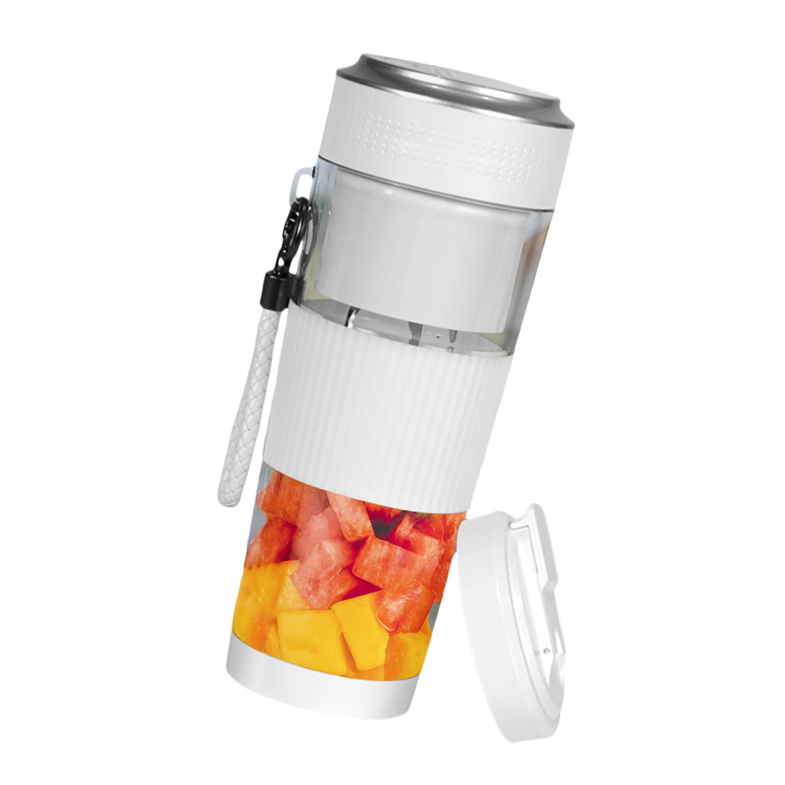 Uqezagpa White Portable Juicer Cup For Home Use Multipurpose Blenders Powerful Motor Easy Cleaning Travel Friendly Kitchen Appliance Portable Juices Cup