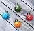 GIFTME 5 Metal Garden Wall Art Decorative Set of 4 Cute Ladybugs Outdoor Wall Sculptures