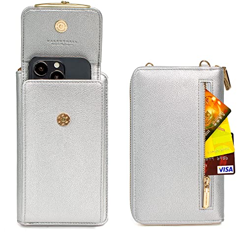 Image of Valentoria Small Crossbody Bag Cell Phone Purse Wallet Leather Card Clutch Handbag for Women