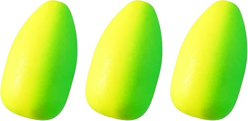 Alwonder Paquete de 60 flotadores de pesca Bobbers ovalados de espuma de bala flotadores Pompano Surf Ice Fly Fishing Trolling Fish Finder Bottom