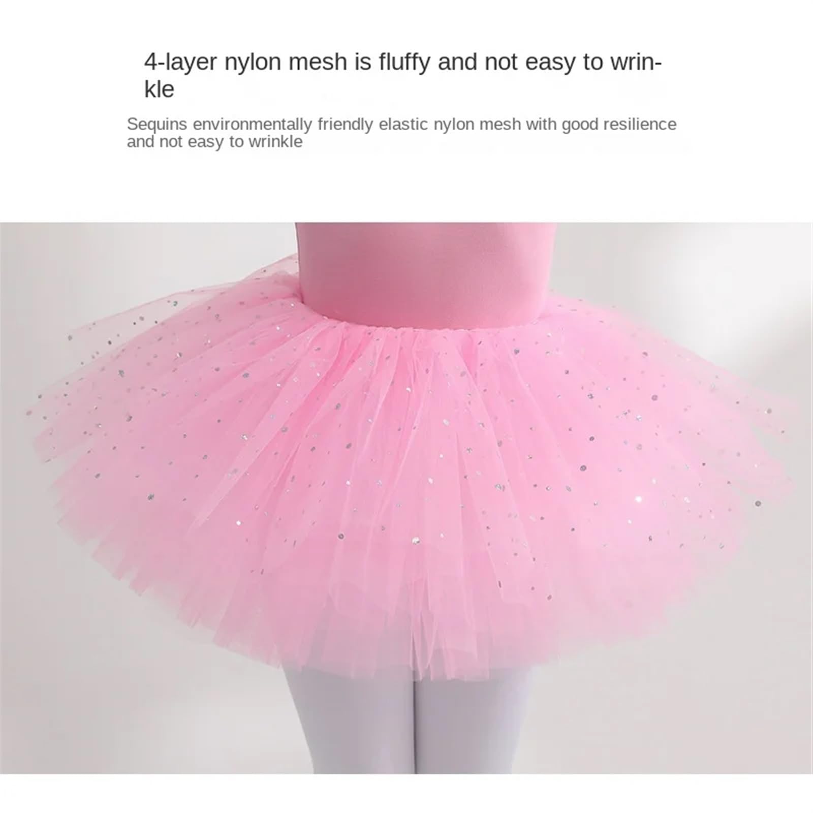 Vestito Da Ballerina Bambina Ballet Dress Gymnastics Leotards for Girls Kids Puff Sleeve Dancewear Chiffon Tutu Skirts Bowknot Dance(Blue,130)