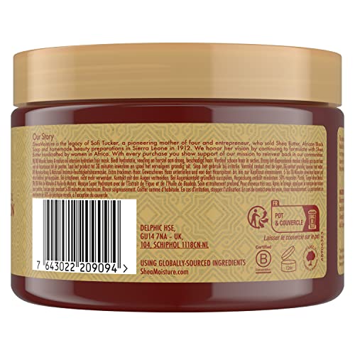 SheaMoisture Manuka Honey & Mafura Oil Intensive Hydration Hair Mask sulphate and silicone free hair mask for dry hair for dry, damaged hair 355 ml - Image 4