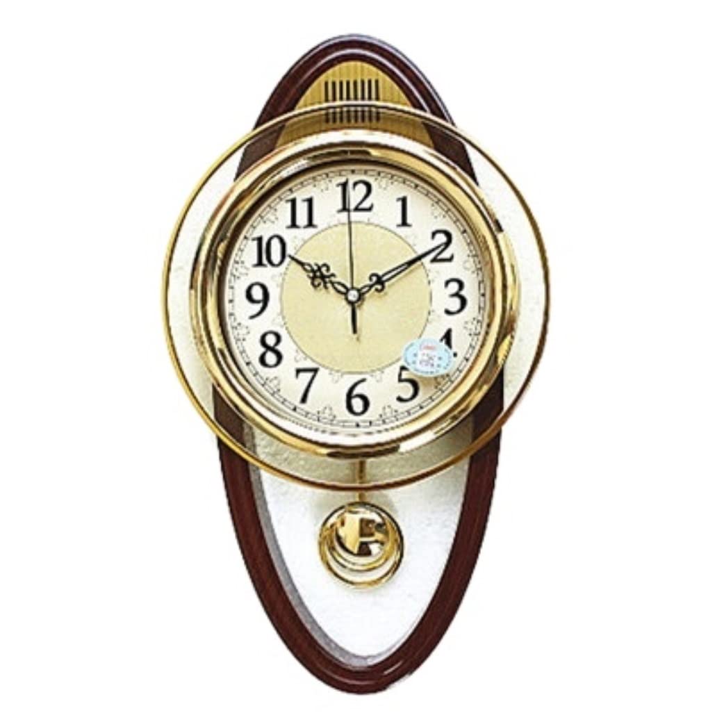 KRXSOBNV wall clock, Big Pendulum Clock Wall Retro Shabby Chic Silent Clocks for Living Room(B)