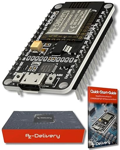 AZDelivery ESP8266 ESP-12F NodeMCU Amica V2, Modulo WiFi IoT con CP2102, Placa de Desarrollo Compatible con Arduino con E-Book Incluido! | Ya disponible en tu tienda friki favorita! En mundofriki.es!