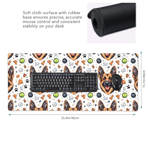 Tapis de souris de jeu en caoutchouc antidérapant pour clavier PC