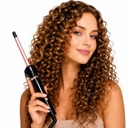 Modelador De Cachos 9mm Profissional Cerâmico Para Cachos Finos E Definidos Com Aquecimento Rápido