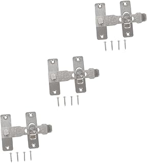 Generic 3 Peças Ajustar A Tela De Bloqueio Da Porta Do Celeiro Fechadura Da Porta Fechadura Deslizante Gancho Fechadura Da Porta Fecho Da Porta Fechadura Da Porta Do Banheiro Fechadura Da
