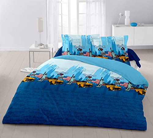 ForenTex - Edredón nórdico de 200g (L-Londres Azul) 220 x 260 cm