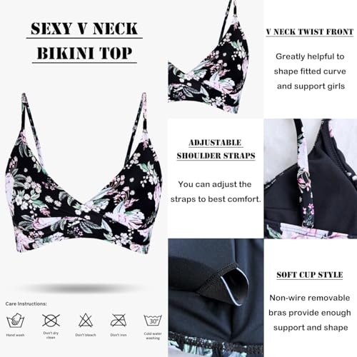 Image of Amy Babe Women's Twist Front Adjustable Straps Bathing Suit for Women