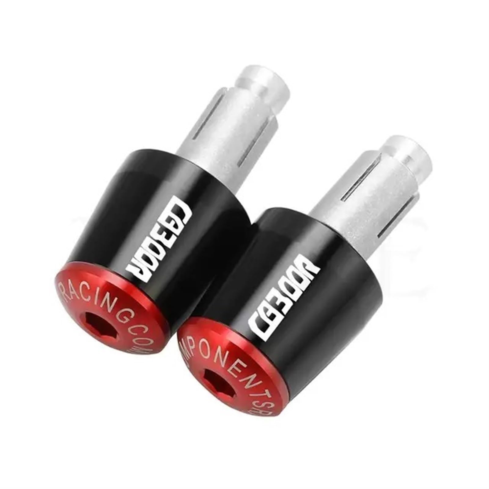 per Honda CB300R CB 300R CB300 R CB 300 R Moto Manopole del Manubrio cap Spina Parti di Peso Tappo A Mano(Black Red)