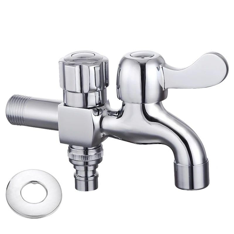 See full amazon price history chart for NEXOMS 2 in 1 Brass Dual Tap for Washing Machine, Two Way Tap for Washing Machine, Washing Machine Tap with Wall Flange for Bathroom and Kitchen (Chrome) NEXOMS 2 in 1 Brass Dual Tap for Washing Machine, Two Way Tap for Washing Machine, Washing Machine Tap with Wall Flange for Bathroom and Kitchen (Chrome) (B0CX4XJDX7) Amazon Price History, Amazon Price Tracker
