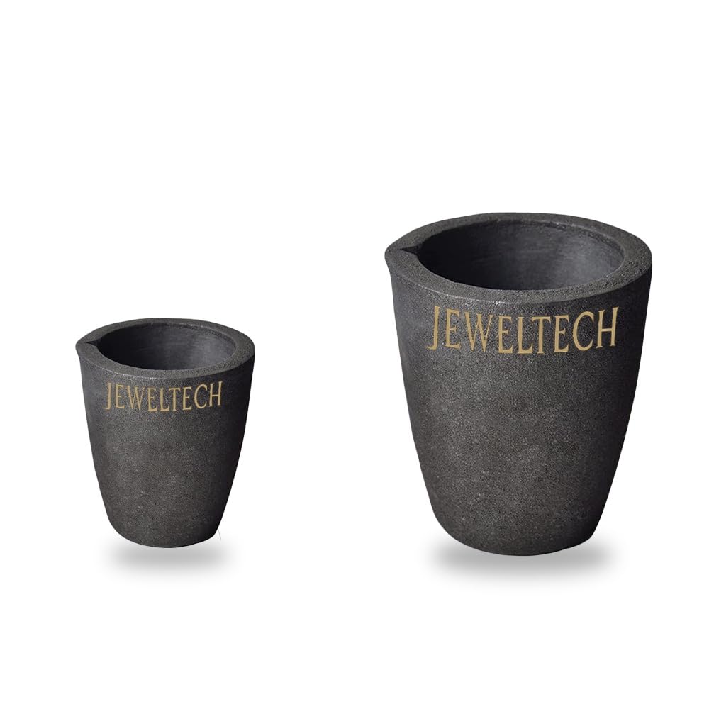 Jeweltech Clay Graphite Foundry Crucible Combo Set Capacity - 1kg & 3.5Kg (1No and 3No Size) for Melting Gold, Silver, Copper, Brass, Aluminium - 2 Pcs-picture-22