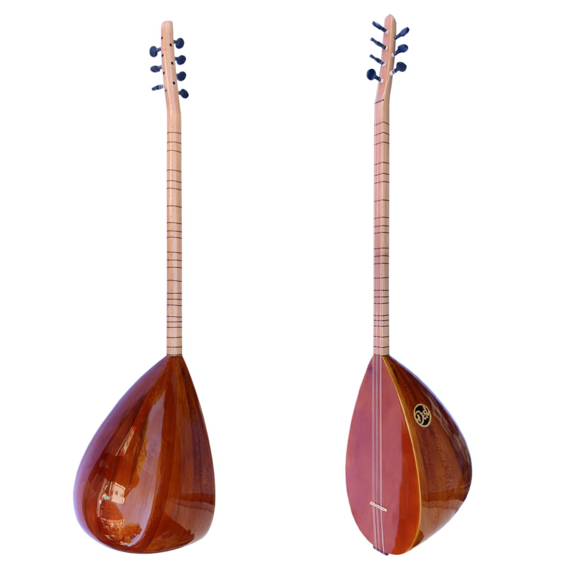 Turkish Quality Left Hand Long Neck Mulberry Baglama Saz For Sale ASL-113L