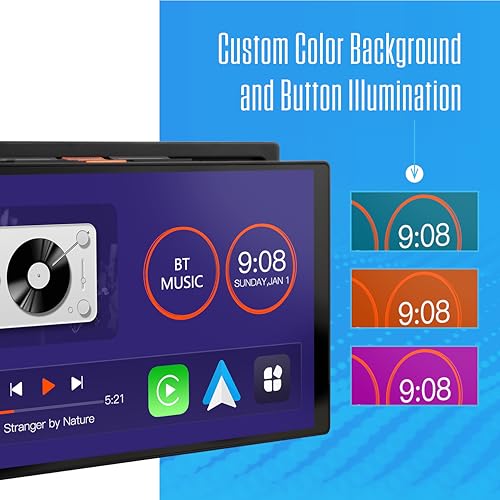 JENSEN J5UP7 Radio Doble DIN con pantalla táctil 7" y cámara backup miniatura 7