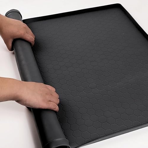 Miniatura 7 de Tapete protector superior para secadora, cubierta de silicona para secadora de la parte superior, 25 x 19 pulgadas, impermeable, antideslizante,