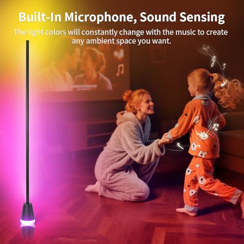 Epicflare LED Stehlampe, Floor Lamp Wohnzimmer 150cm mit Fernbedienung und APP