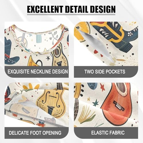 Cowboy Boot Kids Pjs Set Boys Girls Summer Short-Sleeve Sleepwear Pajamas 2PCS4