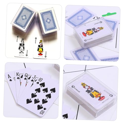 BESPORTBLE 6 Sätze Miniatur Pokerkarten Spielkarten Reise Kartenspiel Kunststoffbox Kompakt für Puppenhaus Dekoration Familie Outdoor Spaß – Bild 3