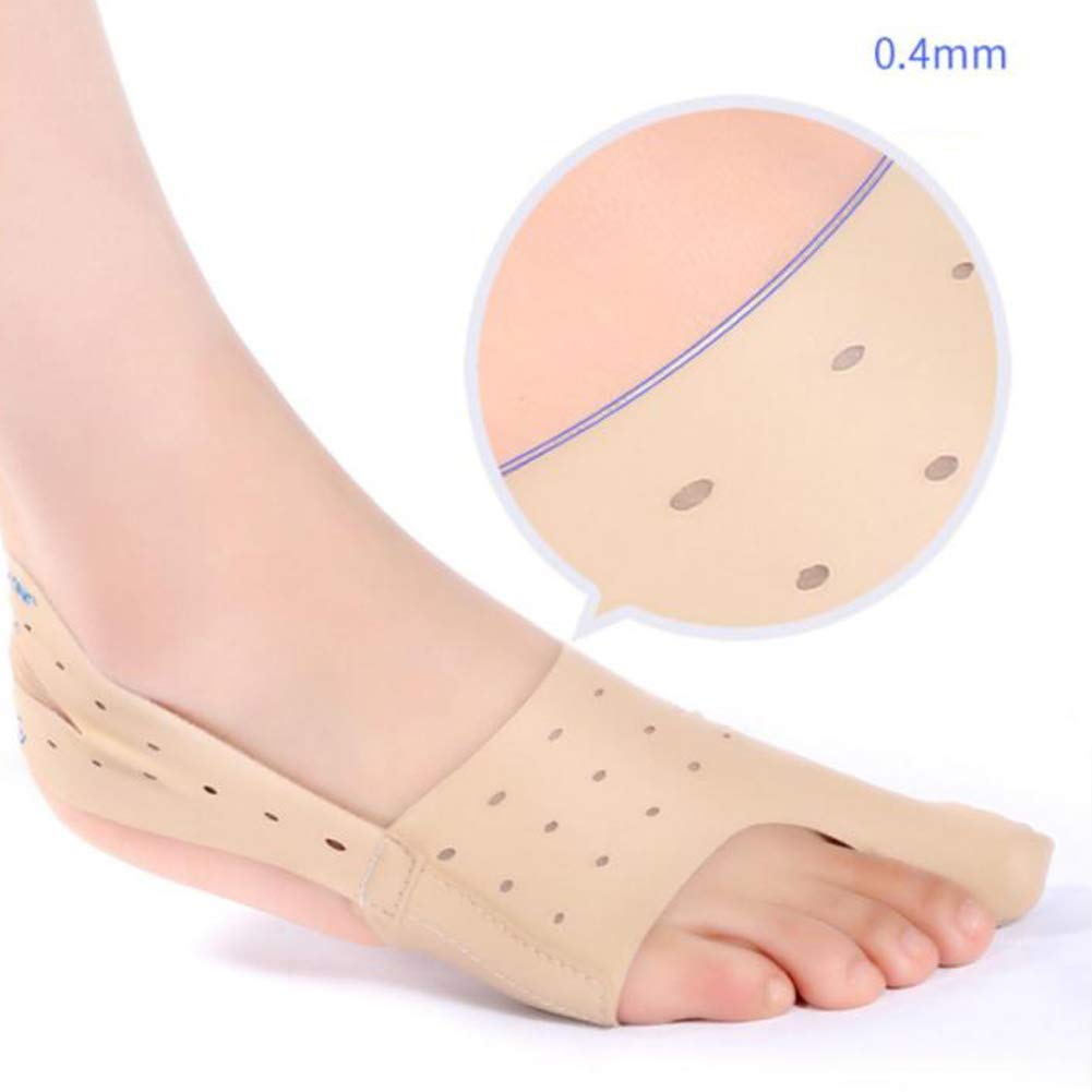 Daumen Valgus Corrector Einstellbarer Druck, Bunion Correctors Rutschfester Verschleiß Atmungsaktive Komfortkorrektur Schmerzlinderung Unisex Beige-Right-S