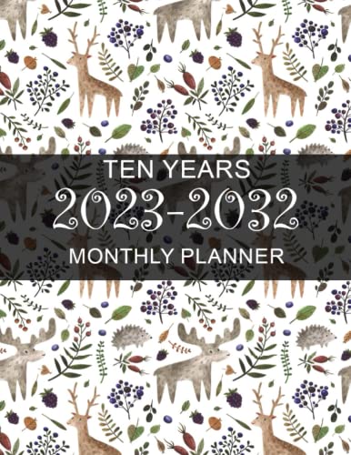 2023-2032: Elk Ten Year Monthly Planner- 10 Years At a Glance 120 Months Yearly Monthly & Weekly Schedule Organizer ... (Large 10 Years Calendar Planner 2023-2032)